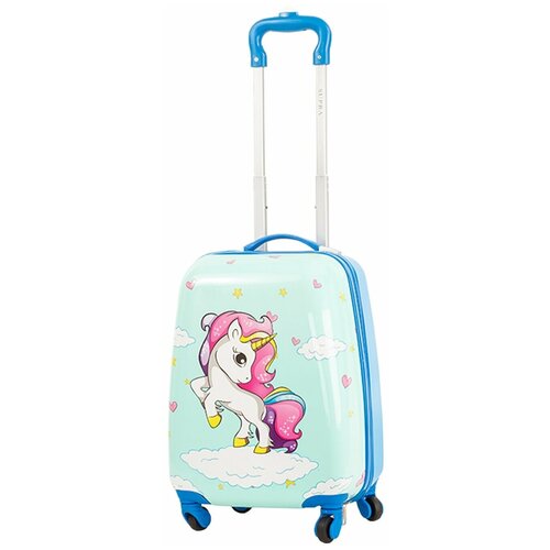 Чемодан  SUPRA LUGGAGE, 30х44х22 см, 1.7 кг, голубой
