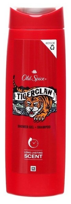 Гель для душа и шампунь Old Spice Tiger Claw 400мл - фото №1