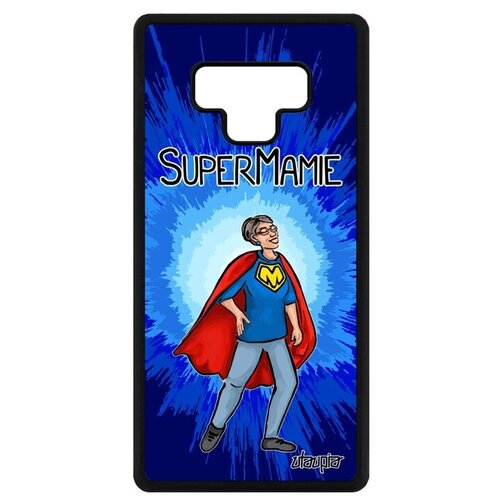 фото Противоударный чехол для мобильного // samsung galaxy note 9 // "супербабуля" рисунок шутка, utaupia, синий