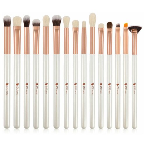 Набор кистей для макияжа глаз Ducare 15 WHITE