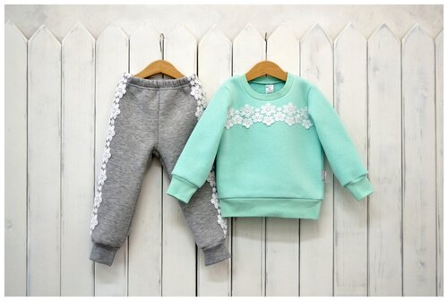 Комплект одежды Baby boom, размер 98, зеленый, серый