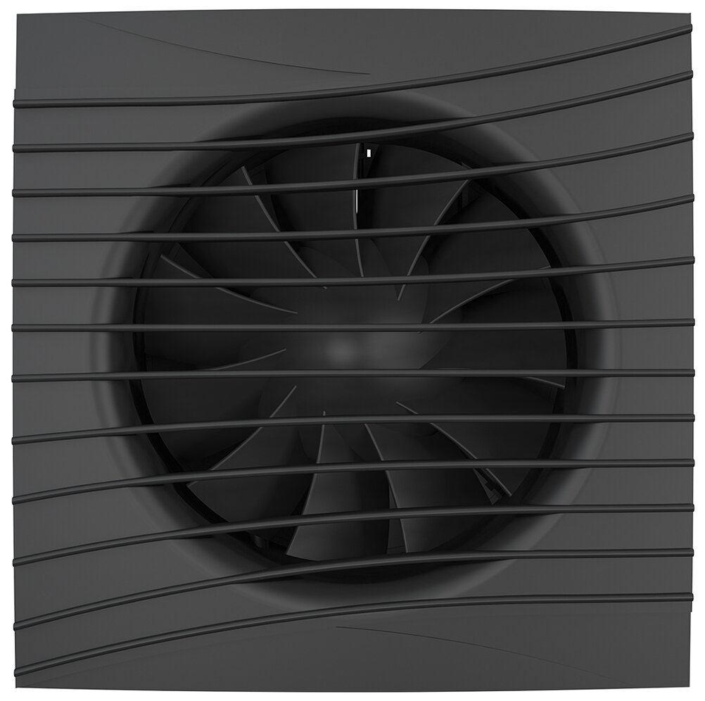 Вентилятор SILENT 5C Matt black осевой вытяжной с обратным клапаном D 125