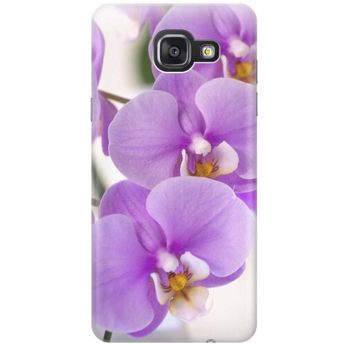 Ультратонкий силиконовый чехол-накладка для Samsung Galaxy A3 (2016) с принтом Сиреневые орхидеи ультратонкий силиконовый чехол накладка для samsung galaxy a3 2016 с принтом розовые розы