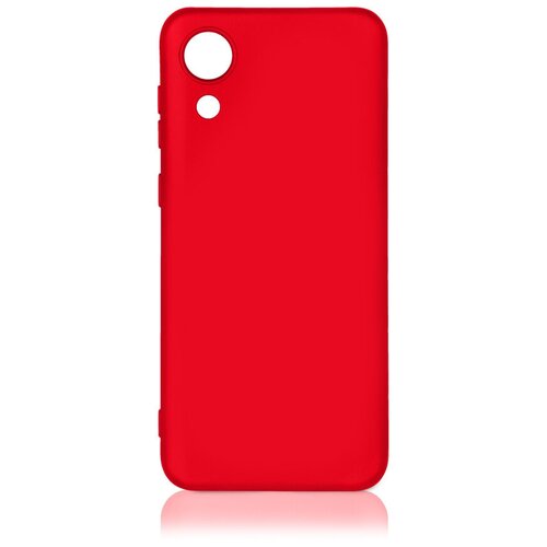 Силиконовый чехол с микрофиброй для Samsung Galaxy A03 Core DF sOriginal-33 (red) / DF / красный чехол df для itel a25 silicone red itcase 01