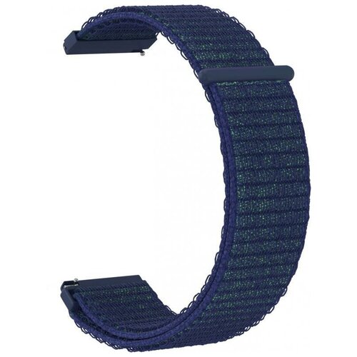 Ремешок нейлоновый GSMIN Woven Nylon 22 для Samsung Gear S3 Frontier / Classic / Galaxy Watch (46 mm) (Темно-синий) ремешок металлический gsmin fold 22 для samsung gear s3 frontier classic galaxy watch 46 mm серебристо черный