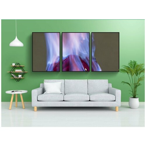 фото Набор модулных постеров для интерьера "умирающая красота, горящая роза, хрупкий" 60x90 см. в тубусе, без рамки lotsprints