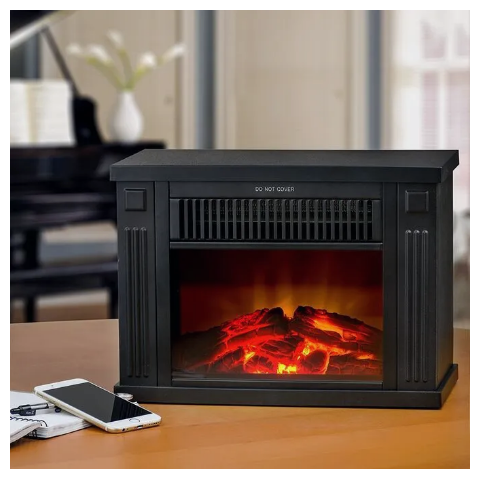 Портативный обогреватель мини-камин с пультом Flame Heater TV-595, KoiKo - фотография № 3