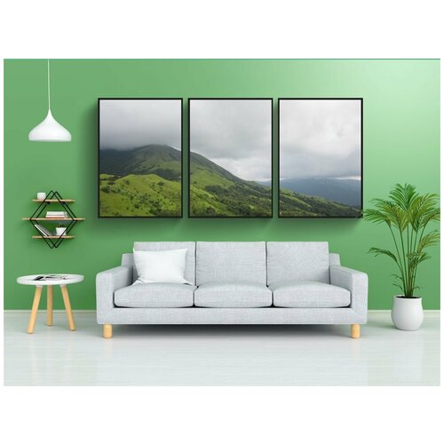 фото Набор модулных постеров для интерьера "горы, карнатака, кумара" 60x90 см. в тубусе, без рамки lotsprints