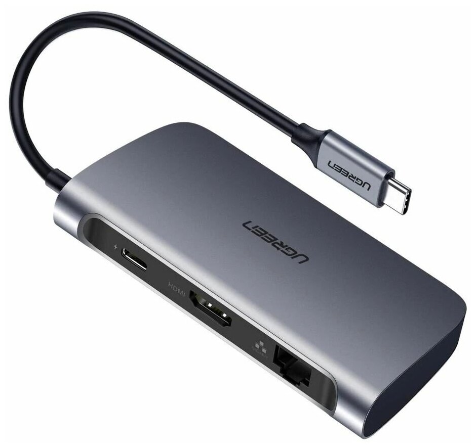 Конвертер USB-C 6 в 1 с PD (CM212) +HDMI 4K + 3*USB 3.0 + TF/SD