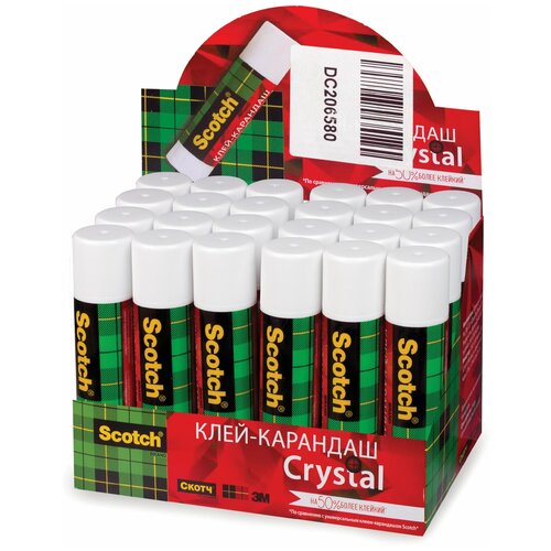 Scotch Клей-карандаш Crystal 6321D24 21 г 24 шт. 21 г 21 мл