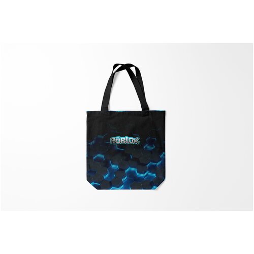 фото Сумка-шоппер / 40х40 см / геймерам / roblox neon hex burnettie