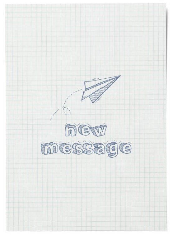 Открытка Print it! "New message"