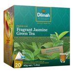 Чай зеленый Dilmah Fragrant jasmine green tea в пирамидках - изображение