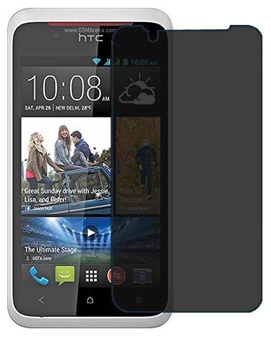 HTC Desire 210 dual sim защитный экран пленка гидрогель конфиденциальность (силикон) Одна штука