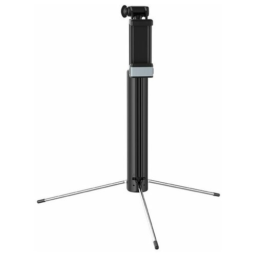 фото Штатив для телефона bluetooth с подсветкой и пультом hoco k10a - черный