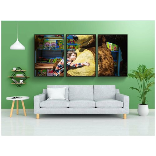 фото Набор модулных постеров для интерьера "ребёнок, магазин, торговый центр" 60x90 см. в тубусе, без рамки lotsprints