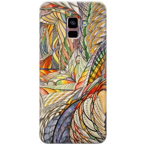 фото Re:pa накладка transparent для samsung galaxy a8+ (2018) с принтом "вязаная прелесть"