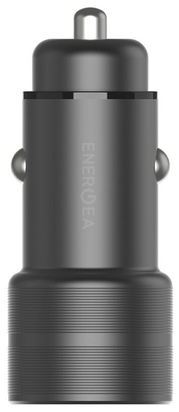 АЗУ EnergEA Alu drive PD20+, USB-C PD20 +USB-A QC3.0 (total 38W) Aluminium Gunmet