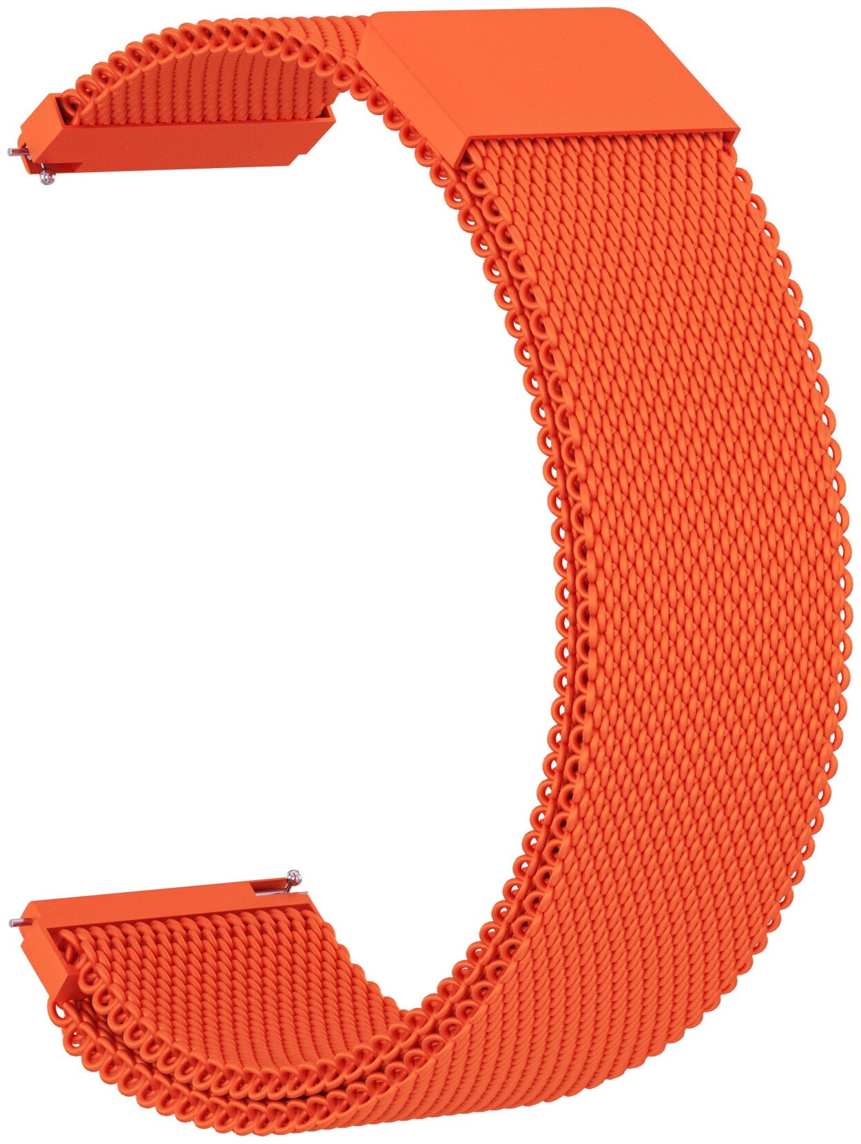 Ремешок металлический GSMIN Milanese Loop 20 для Samsung Gear Sport / S2 Classic / Galaxy Watch (42 mm) / Watch Active (Оранжевый)