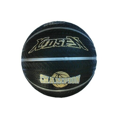 фото Мяч баскетбол/баскетбольный мяч/ мяч для игры в баскетбол 'streetbasket'. размер: 7. цвет основной: чёрный с серебристыми и золотистыми элементам. sprinter