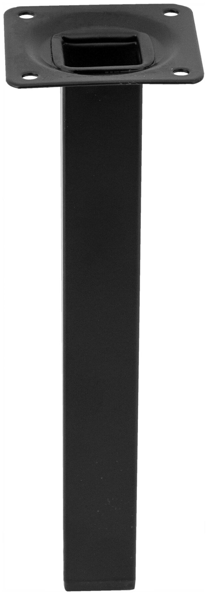Ножка квадратная 200х25 мм сталь максимальная нагрузка 50 кг цвет черный