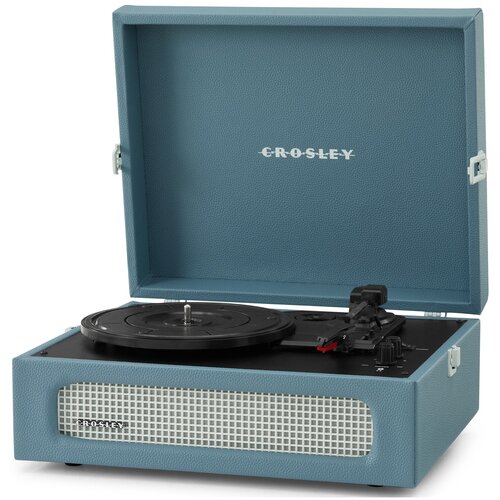 Виниловый проигрыватель CROSLEY VOYAGER PLUS Washed Blue c двухсторонним Bluetooth