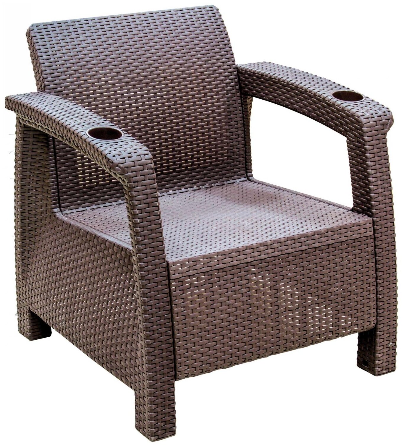 Кресло "Ротанг" без подушки, 73х70х79 см, цвет шоколад 3569621