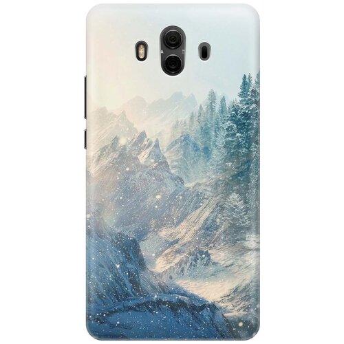 Ультратонкий силиконовый чехол-накладка для Huawei Mate 10 с принтом Снежные горы и лес ультратонкий силиконовый чехол накладка для huawei p40 pro с принтом снежные горы и лес