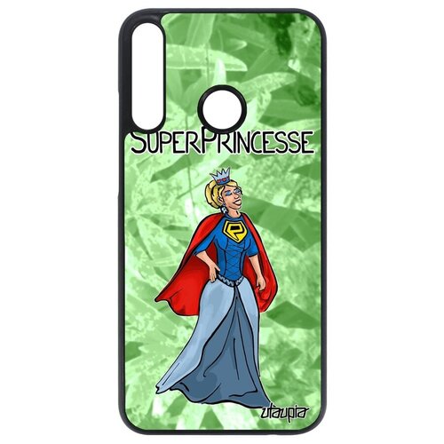 фото Противоударный чехол на телефон // huawei p40 lite e // "суперпринцесса" рисунок принцесса, utaupia, светло-зеленый