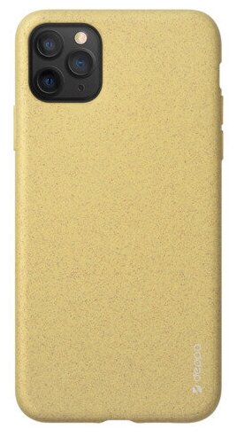 Чехол (клип-кейс) DEPPA Eco Case, для Apple iPhone 11 Pro Max, желтый [87283] - фото №2