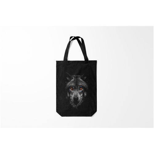 фото Сумка-шоппер / 31х42 см / популярные иллюстрации / голова животного evil wolf burnettie