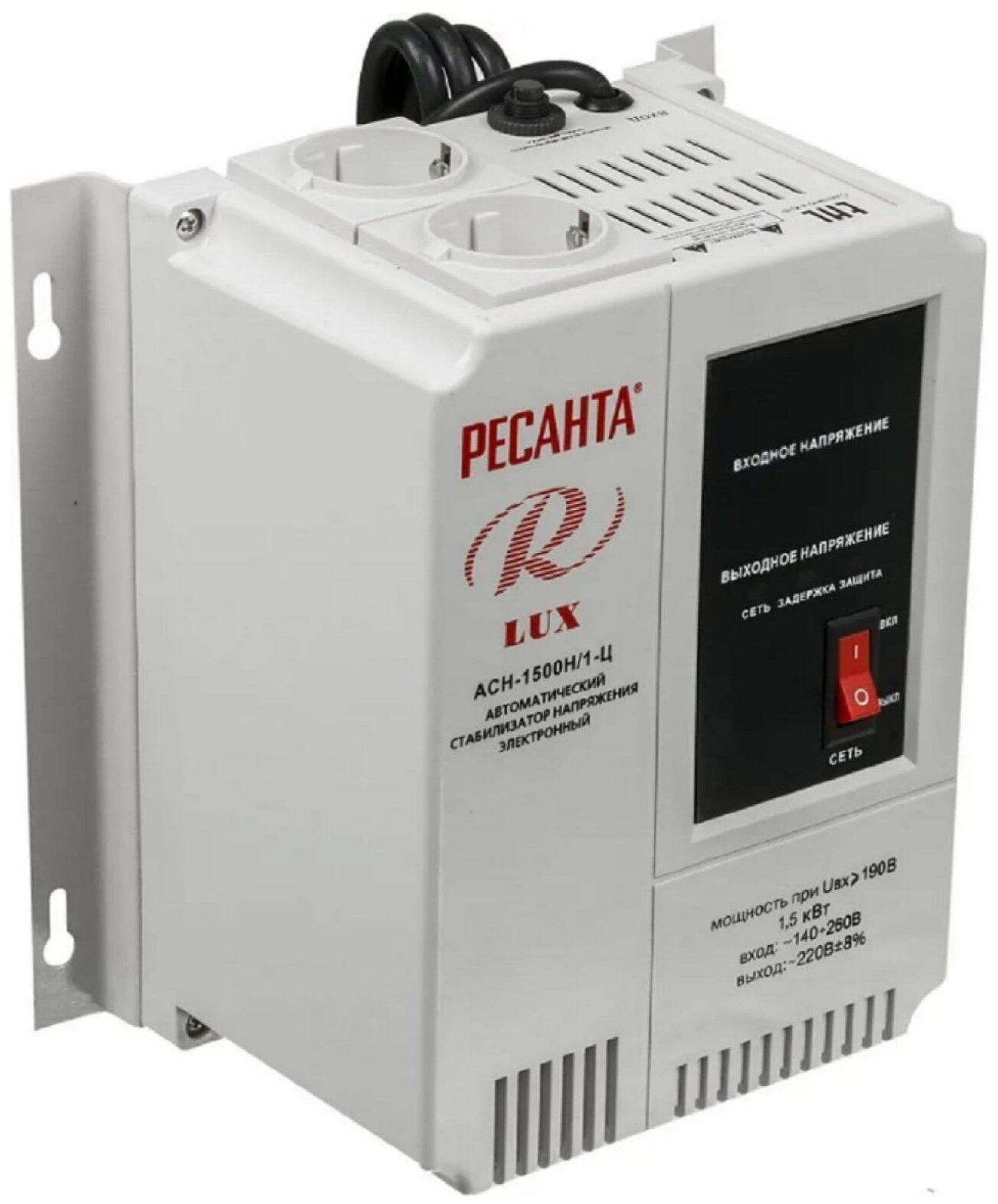 Стабилизатор Ресанта АСН- 1 500 Н/1-Ц Lux - фотография № 4