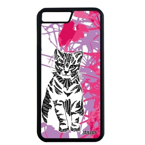 фото Ударопрочный чехол для мобильного // apple iphone 7 plus // "кот" пушистый дизайн, utaupia, розовый