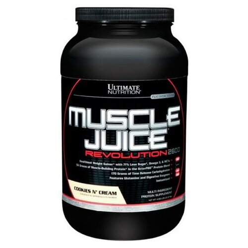 Ultimate Nutrition, Muscle Juice Revolution 2600 (2.12 кг) (печенье и сливки) ultimate muscle juice revolution 2600 2120 g сливочное печенье