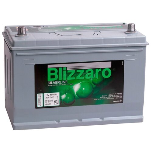 фото Автомобильный аккумулятор blizzaro silverline 100ah прямая полярность asia (760a) gs yuasa