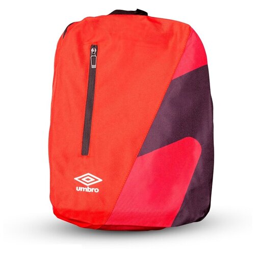 Спортивный рюкзак Umbro Team Training Backpack с одним отделением. Большой рюкзак Umbro для тренировки передним карманом на молнии, красный-белый-черный, 23 литра, 43 х 31 х 17 см