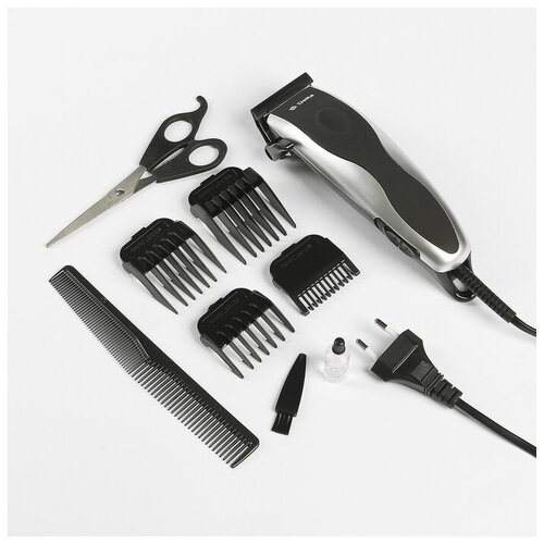 Машинка для стрижки DELTA DL-4012 10 Вт 4 насадки серебряная 1100000₽