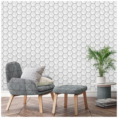 Обои Призма геометрия на белом фоне виниловые на бумажной основе Саратовские обои В034-00 950₽