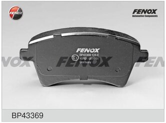 Дисковые тормозные колодки передние Fenox BP43369 для Mercedes-Benz Citan, Renault Kangoo (1 шт.)