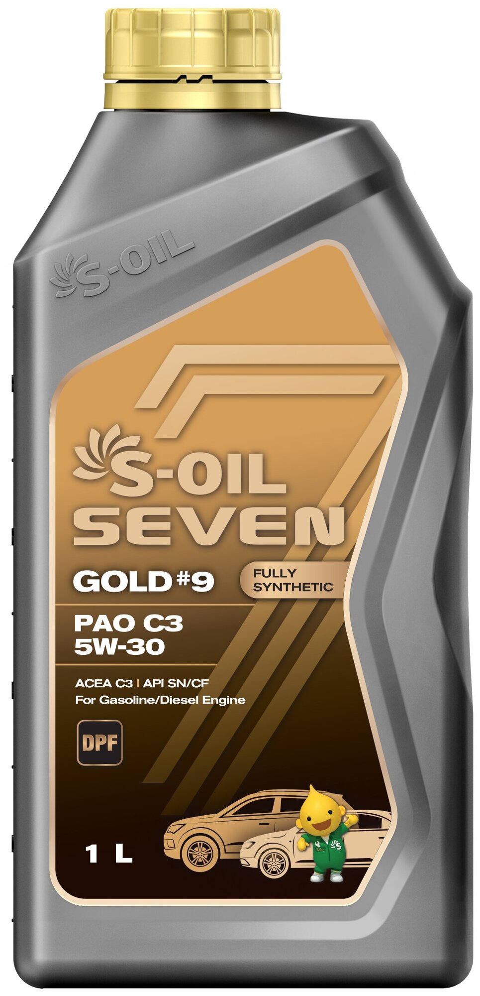 Масло моторное S-OIL 7 GOLD #9 PAO C3 5W30 1л.