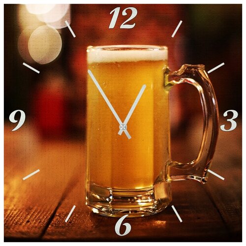 фото Svs настенные часы svs 3501676 kitchen бокал пива