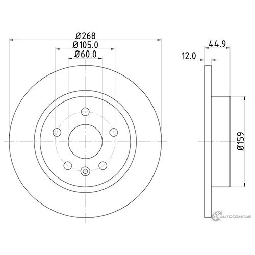 фото Диск тормозной задний buick, buick sgm , chevrolet, chevrolet sgm , holden, opel, vauxhall encore gelandewagen geschlossen, encore, excelle gt, excelle xt, aveo sc nisshinbo nd6068k