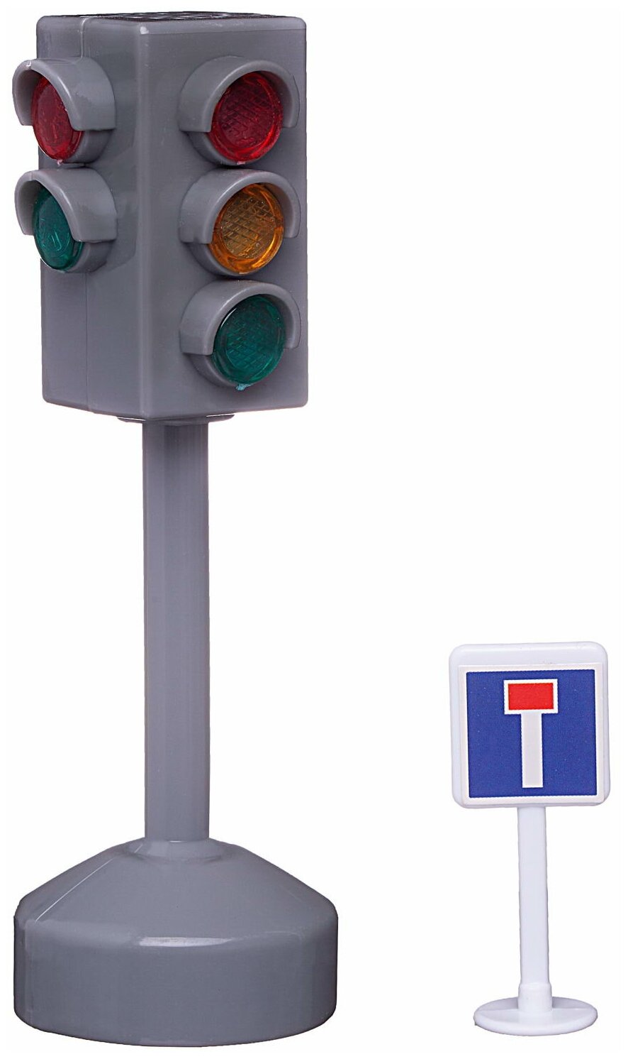 Светофор ABtoys с дорожными знаками, свет, в коробке, 7*5*15 см (ZY808379)