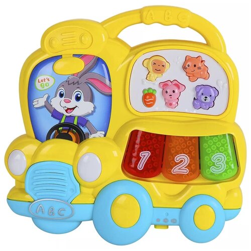 Развивающая музыкальная игрушка Пианино автобус со световыми и звуковыми эффектами 855-67A TONGDE музыкальная развивающая игрушка пианино ночник зайчик цвет розовый со световыми и звуковыми эффектами j75 02 tongde