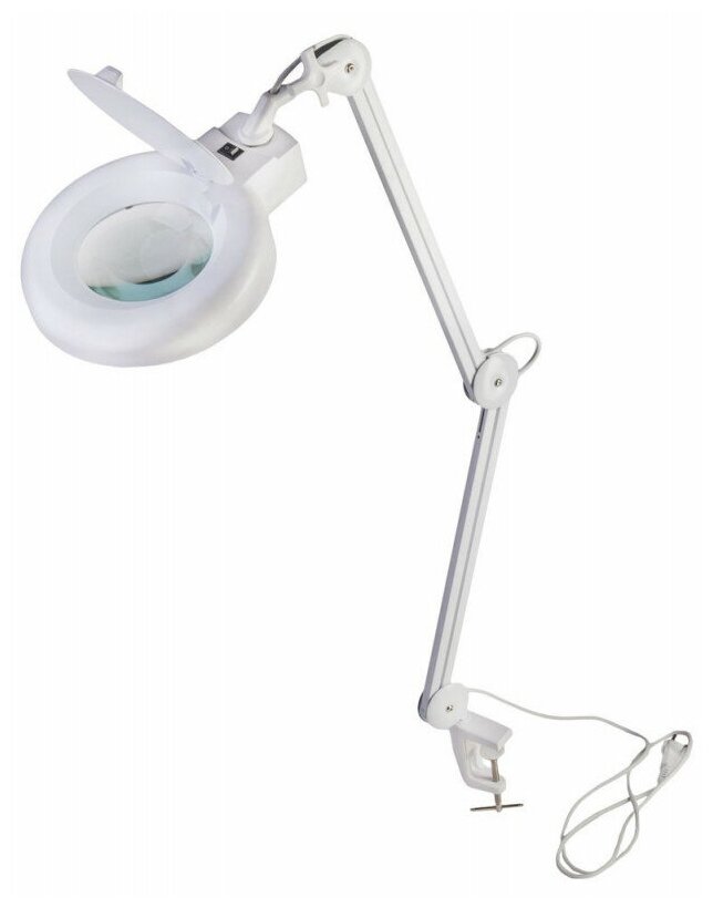 фото Настольная лампа-лупа с подсветкой Veber 8608D 3D, 3x, 120 мм