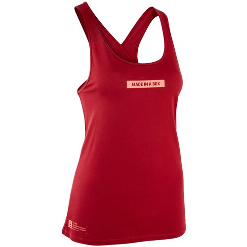 фото Майка д/кросс–тренинга женская красная, размер: m, цвет: бордо/бордо/бордо domyos х декатлон decathlon