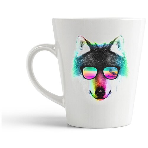 фото Кружка-латте coolpodarok волк в очках