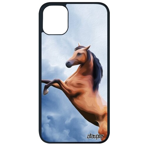 фото Ударопрочный чехол на телефон // apple iphone 11 pro max // "лошадь" стиль дизайн, utaupia, голубой