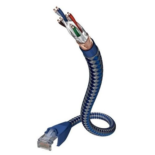 Патч-корд Inakustik Premium CAT6 Patchkabel (004803), 0.5 м, 1 шт., синий ul 3135 26 awg silicone wire cable 600v 200℃ celsius electrical cable