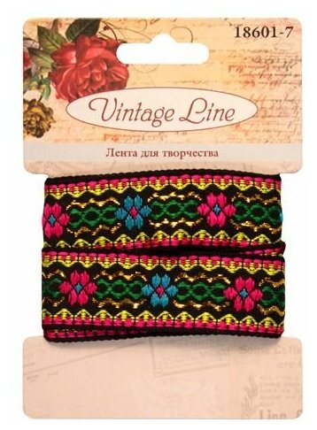 18601-7 Лента декоративная 12 мм x 1 м Vintage Line